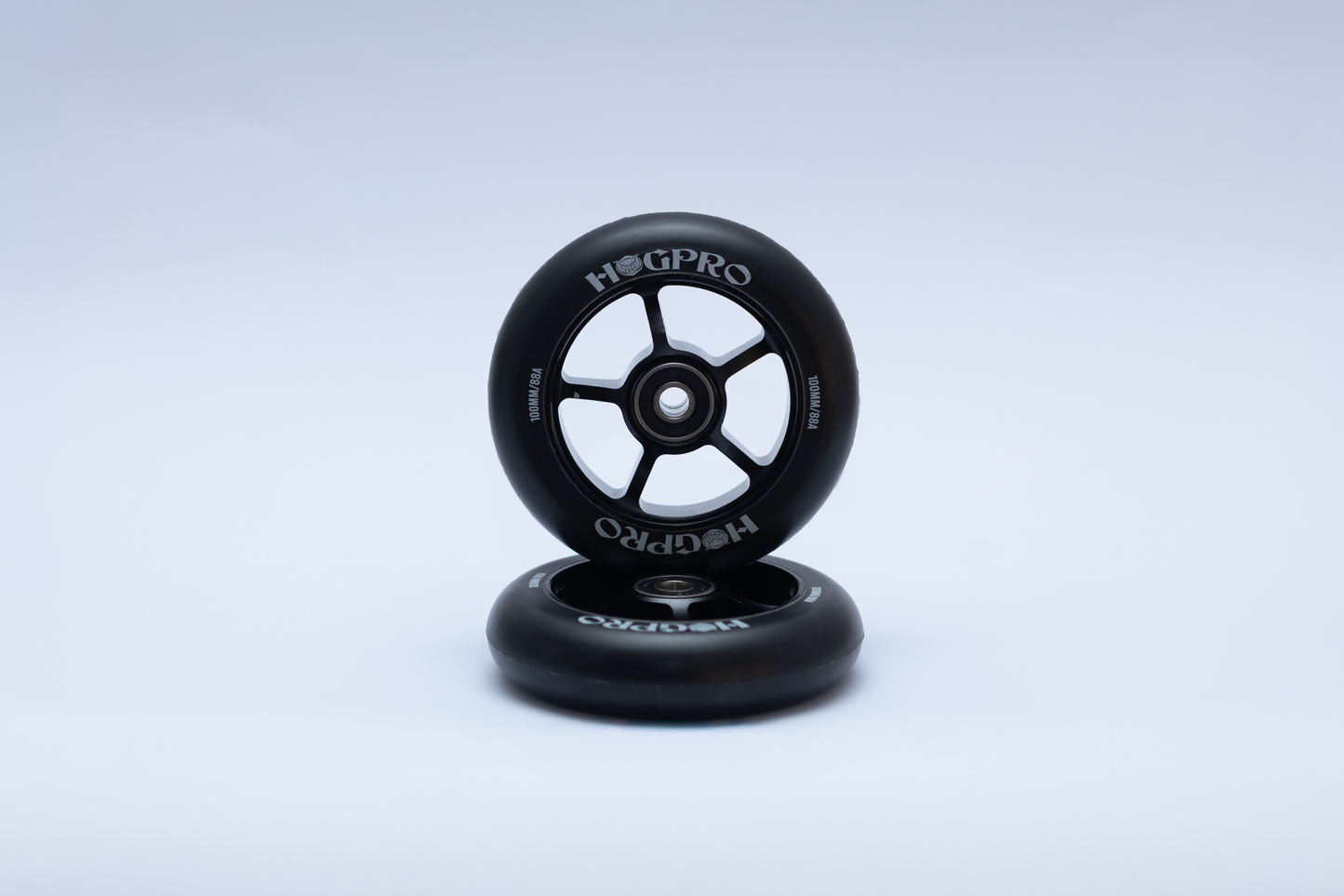 HogPro wheels - 100mm - LITTLE PIG WHEELS - Black on black metal core